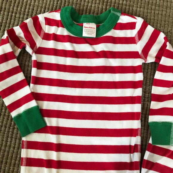 Hanna Andersson Kids Christmas Striped Long John Pajama 2-piece Set, 3T - Picture 3 of 6
